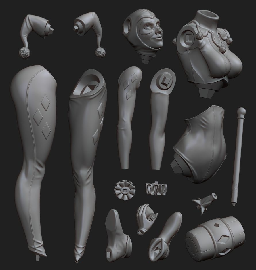 Harley Quinn Fan Art 3D print model_5