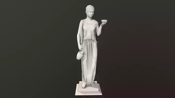 Statue Sculpture of Ancient Greece Low-poly 3D model