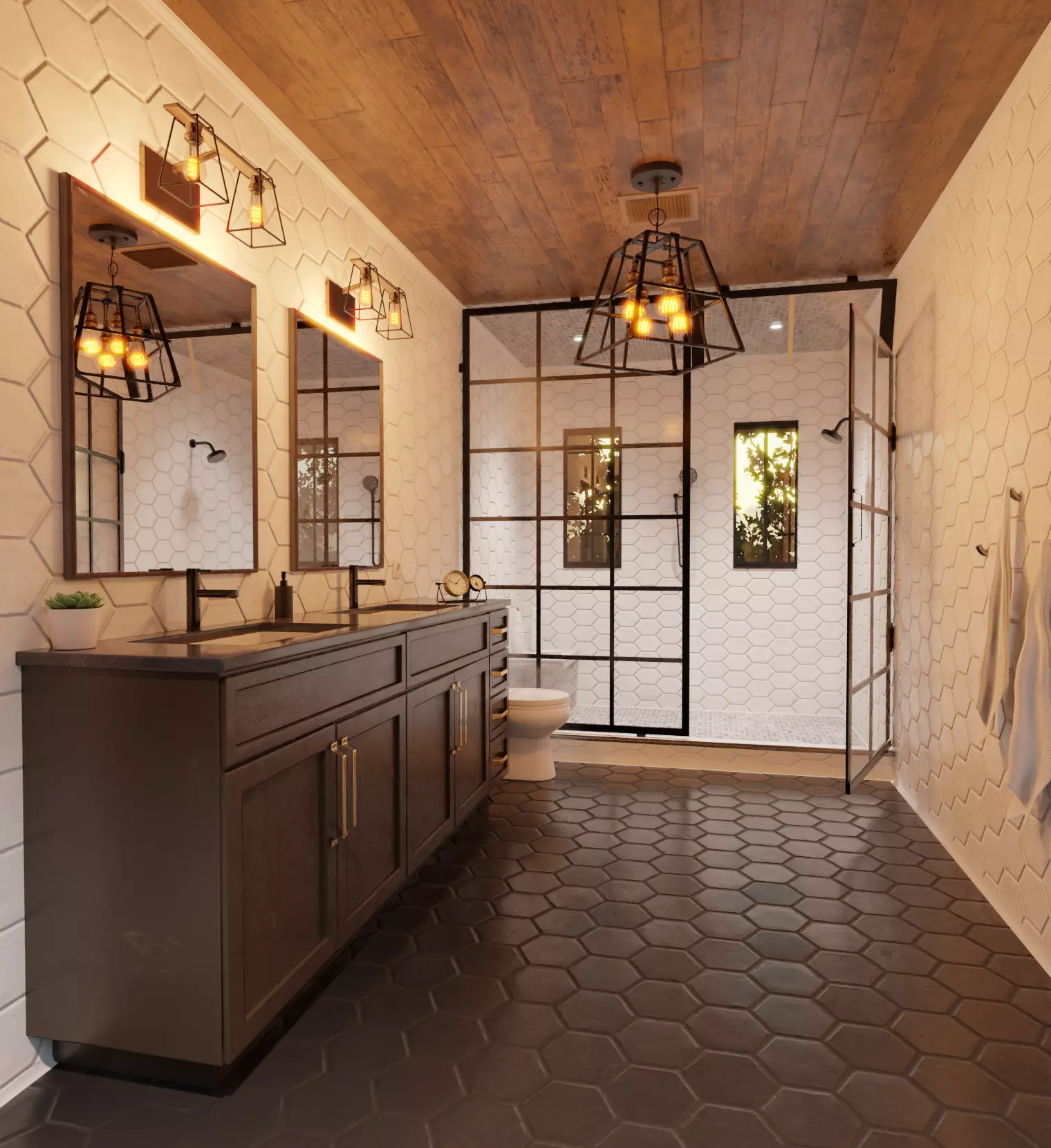 Transitional Bathroom 3D model