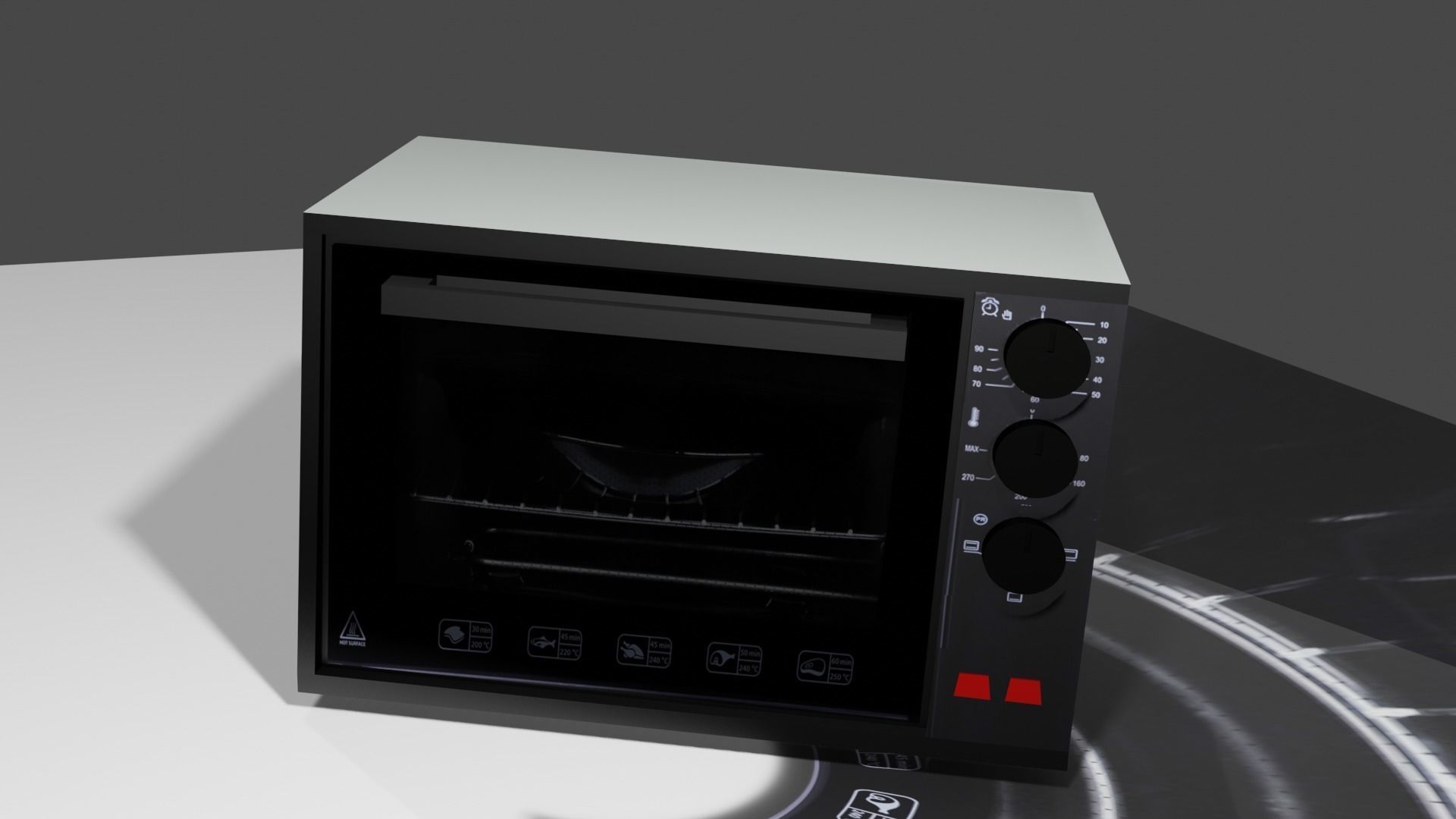 Electric oven 3D model_1