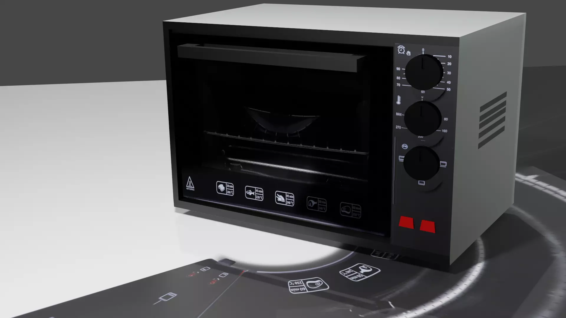 Electric oven 3D model_0