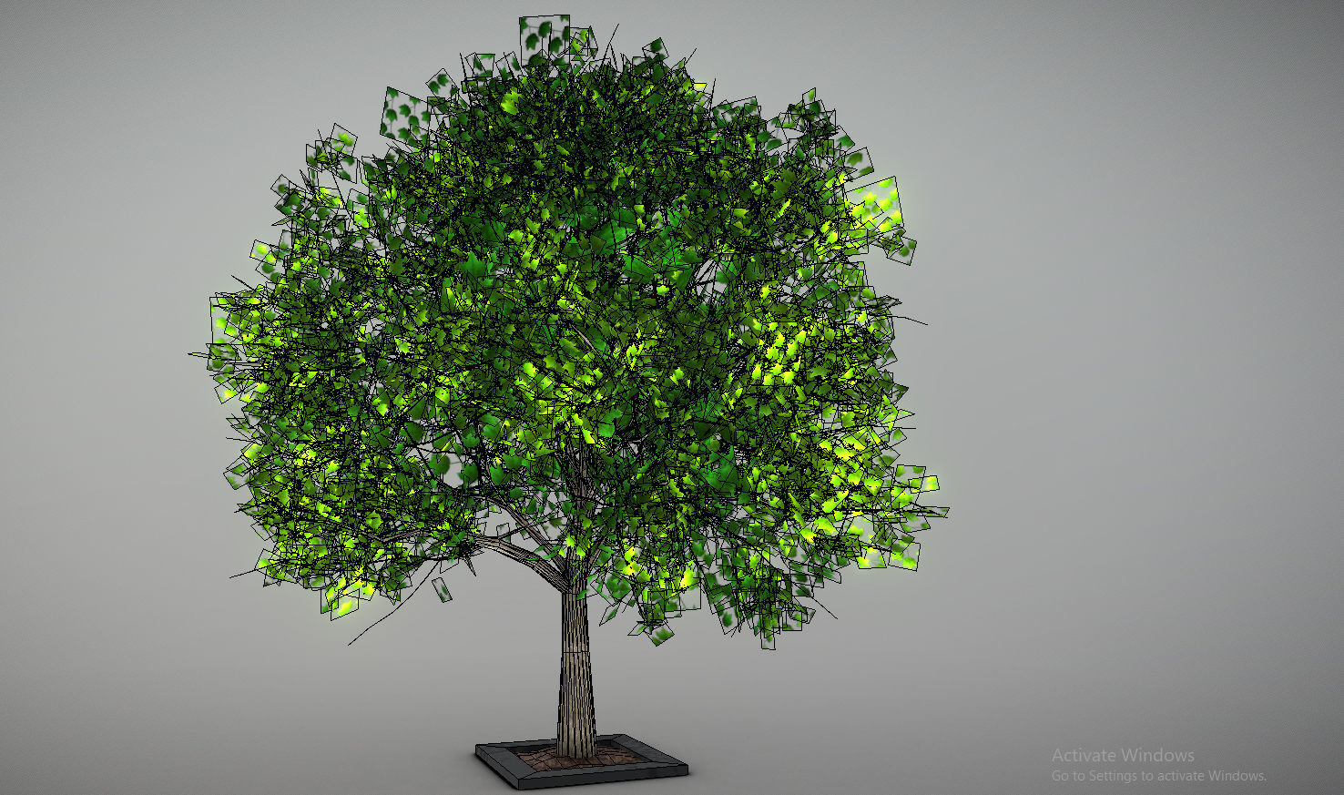 Tree Lowpoly birch Low-poly 3D model_1
