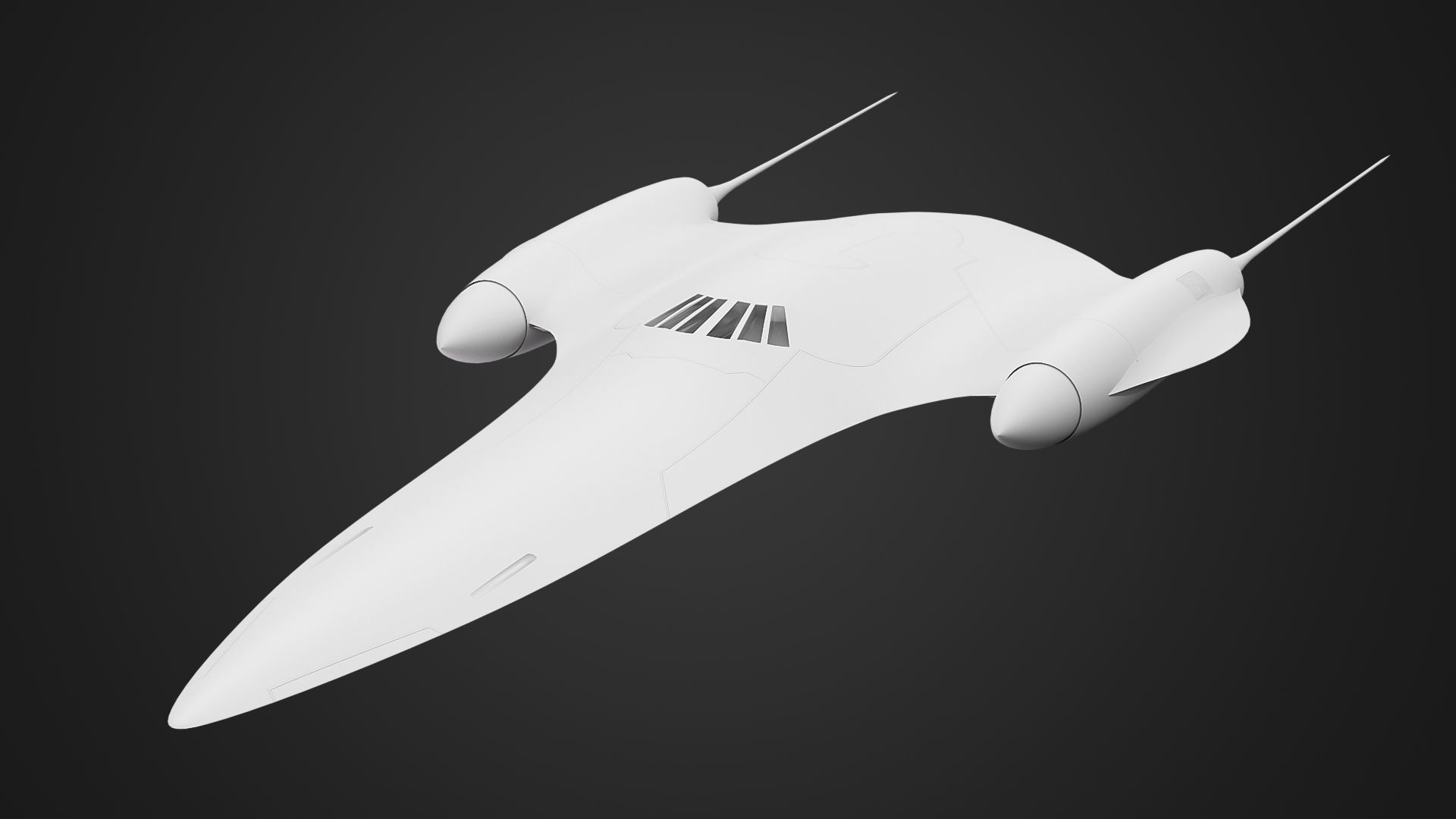 Naboo Royal Ship Low-poly 3D model_5