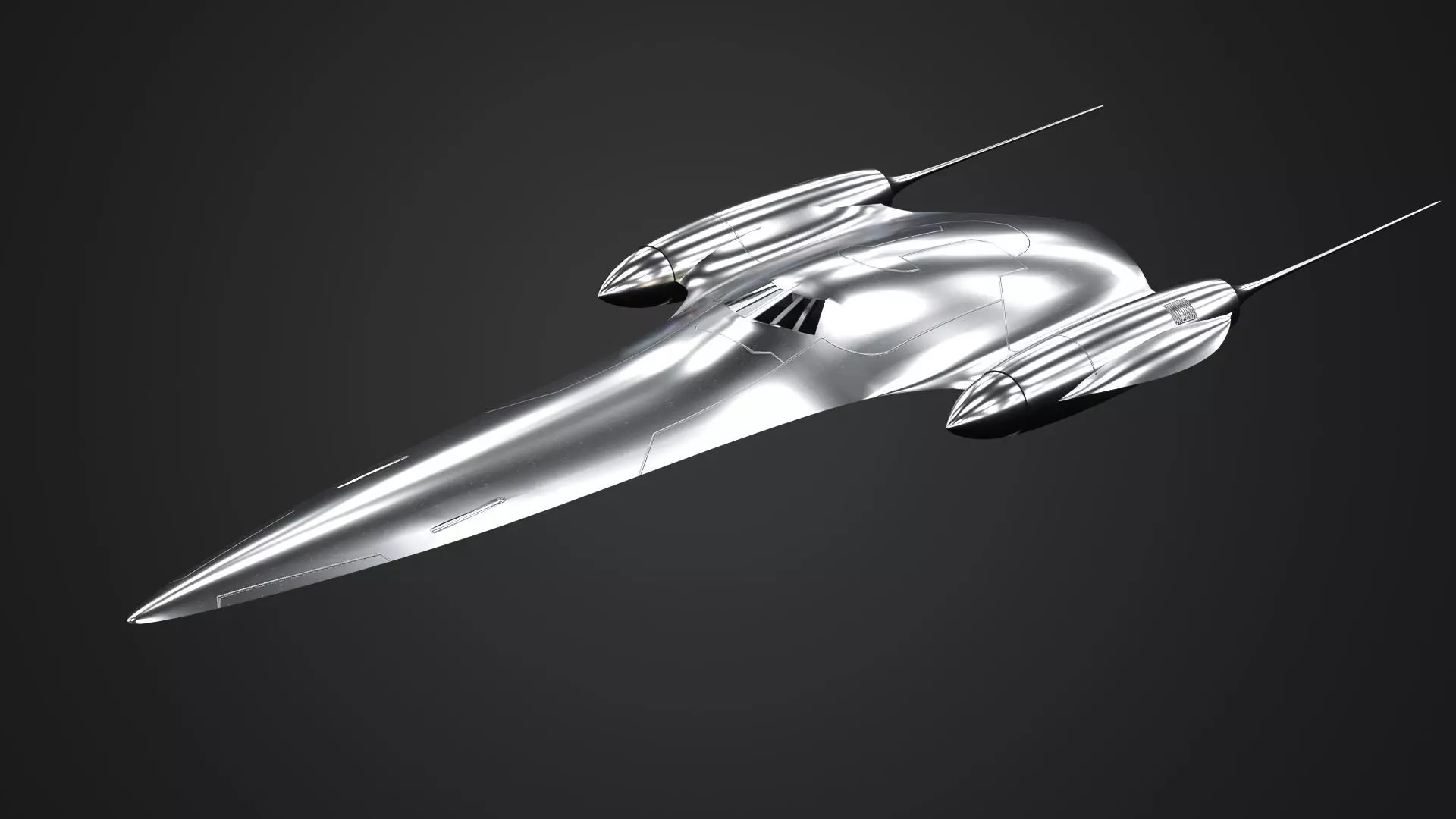 Naboo Royal Ship Low-poly 3D model_0