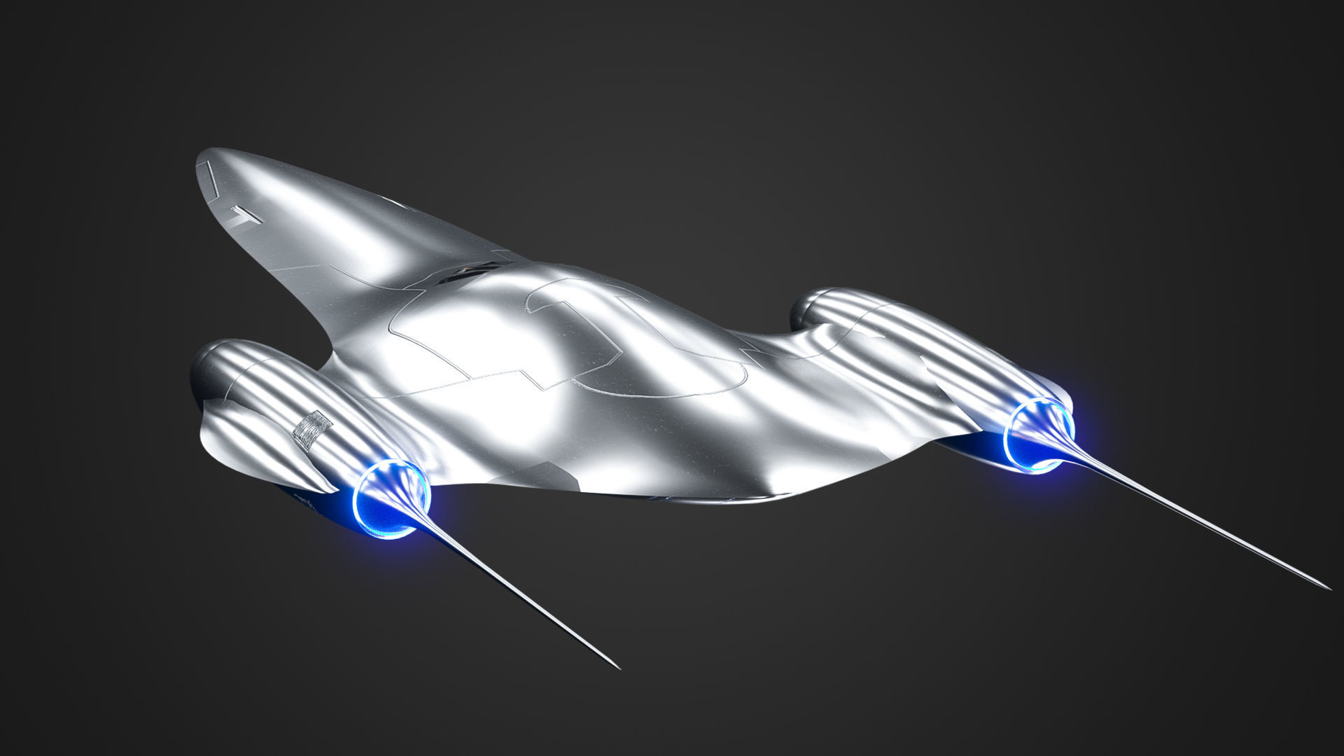 Naboo Royal Ship Low-poly 3D model_3