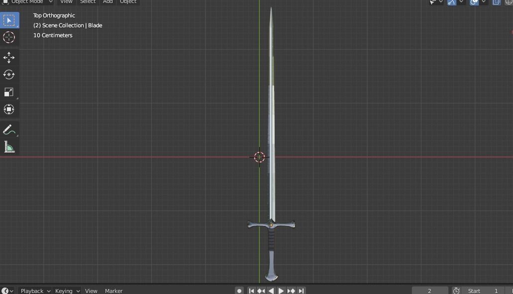 Narsil Sword from The Lord of the Rings Free 3D model_5