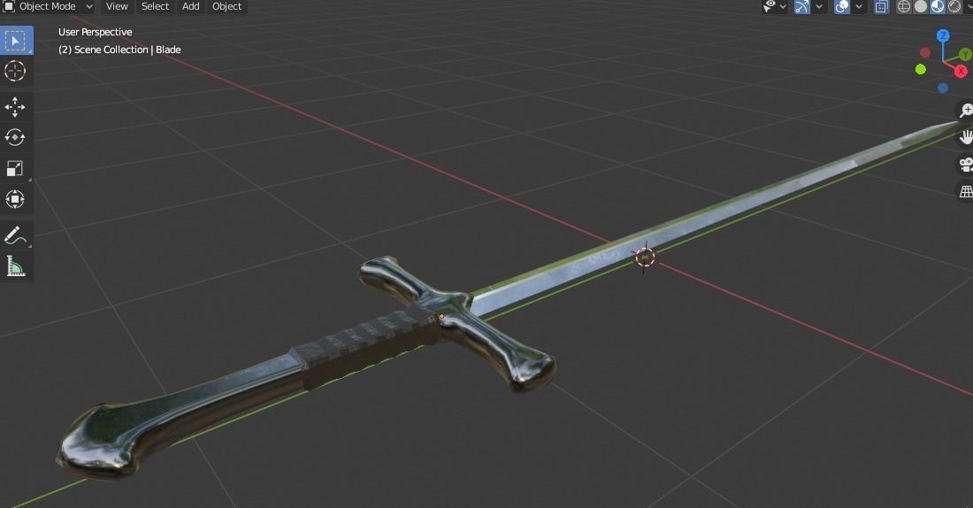 Narsil Sword from The Lord of the Rings Free 3D model_7