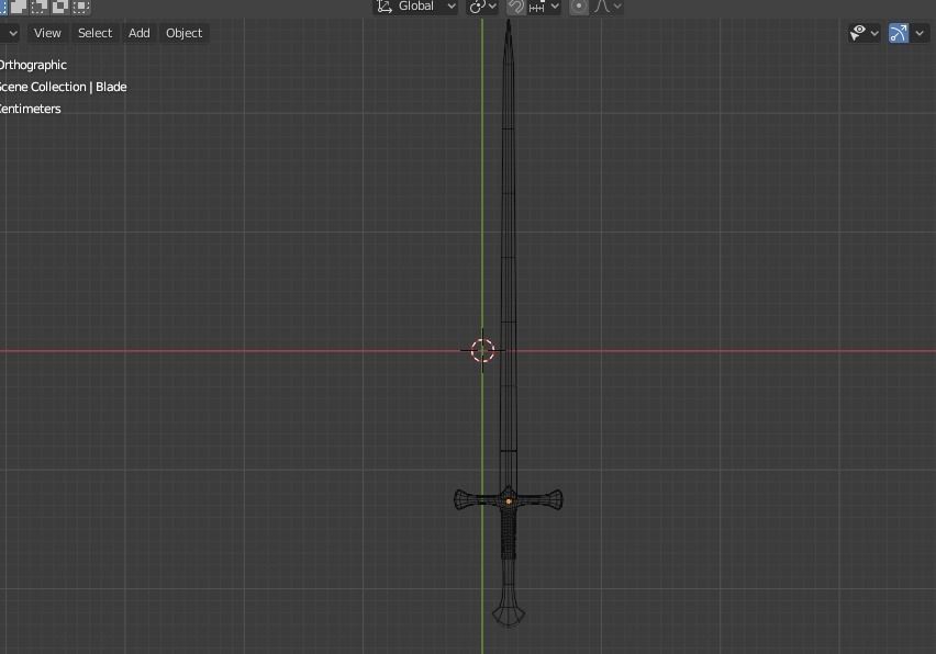 Narsil Sword from The Lord of the Rings Free 3D model_1