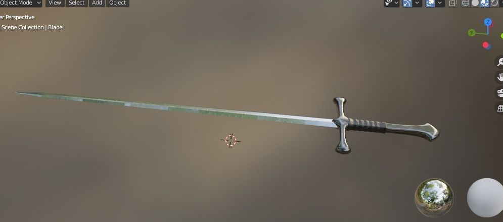 Narsil Sword from The Lord of the Rings Free 3D model_4
