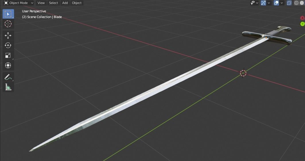 Narsil Sword from The Lord of the Rings Free 3D model_8