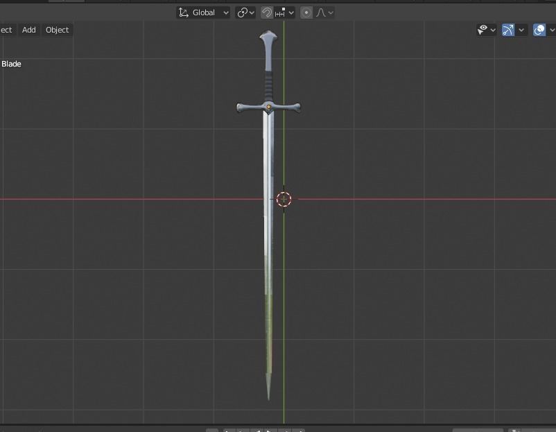 Narsil Sword from The Lord of the Rings Free 3D model_6