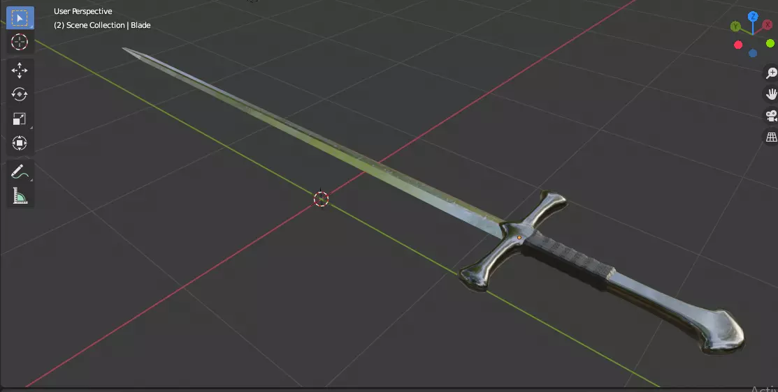 Narsil Sword from The Lord of the Rings Free 3D model_0