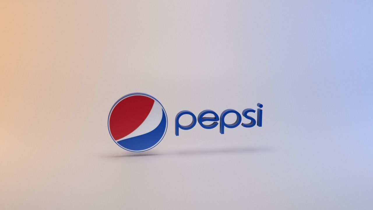 Pepsi logo Low-poly 3D model_7