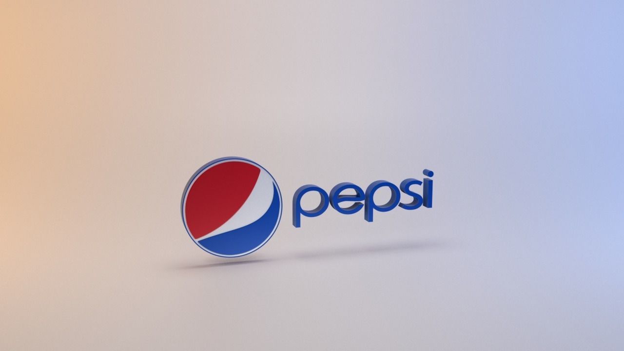 Pepsi logo Low-poly 3D model_8
