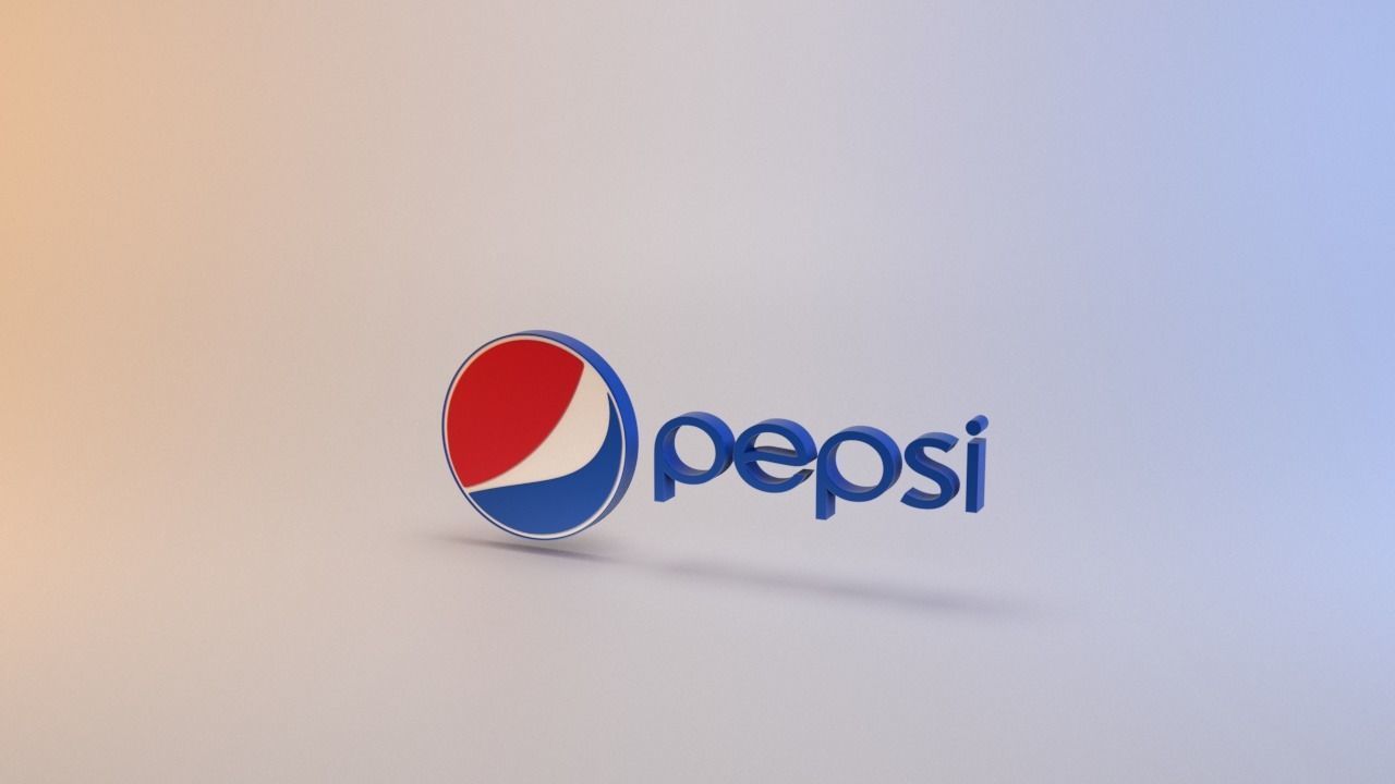 Pepsi logo Low-poly 3D model_5