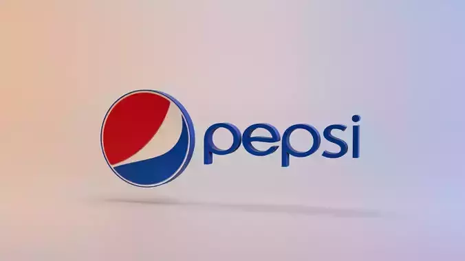 Pepsi logo Low-poly 3D model