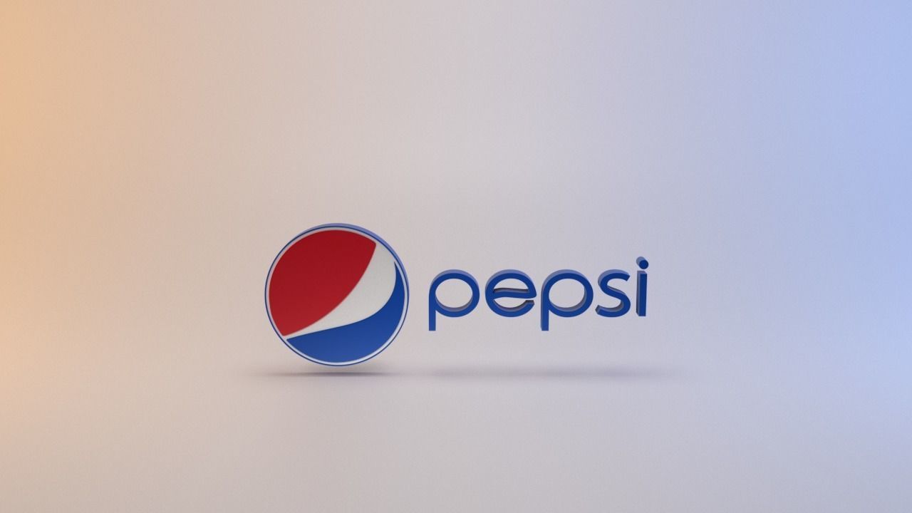 Pepsi logo Low-poly 3D model_2