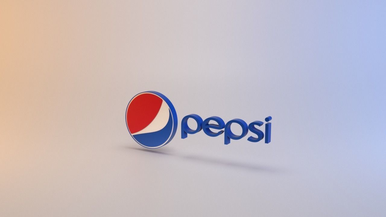 Pepsi logo Low-poly 3D model_4