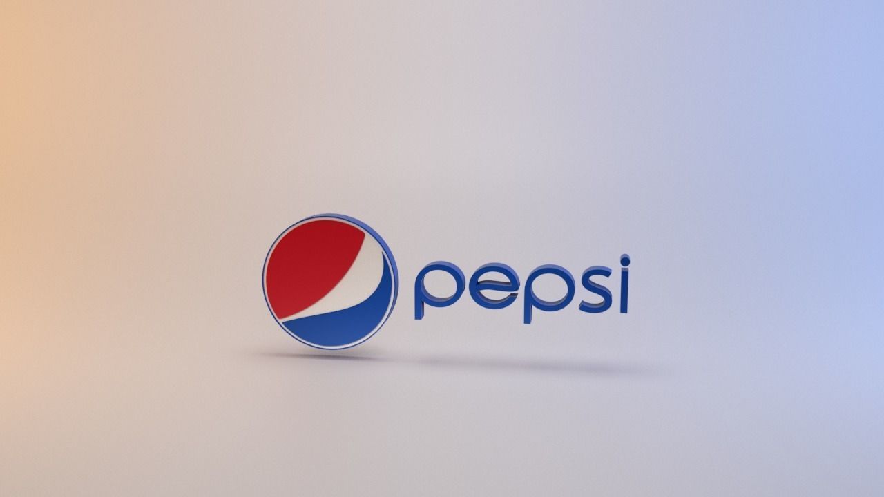 Pepsi logo Low-poly 3D model_6