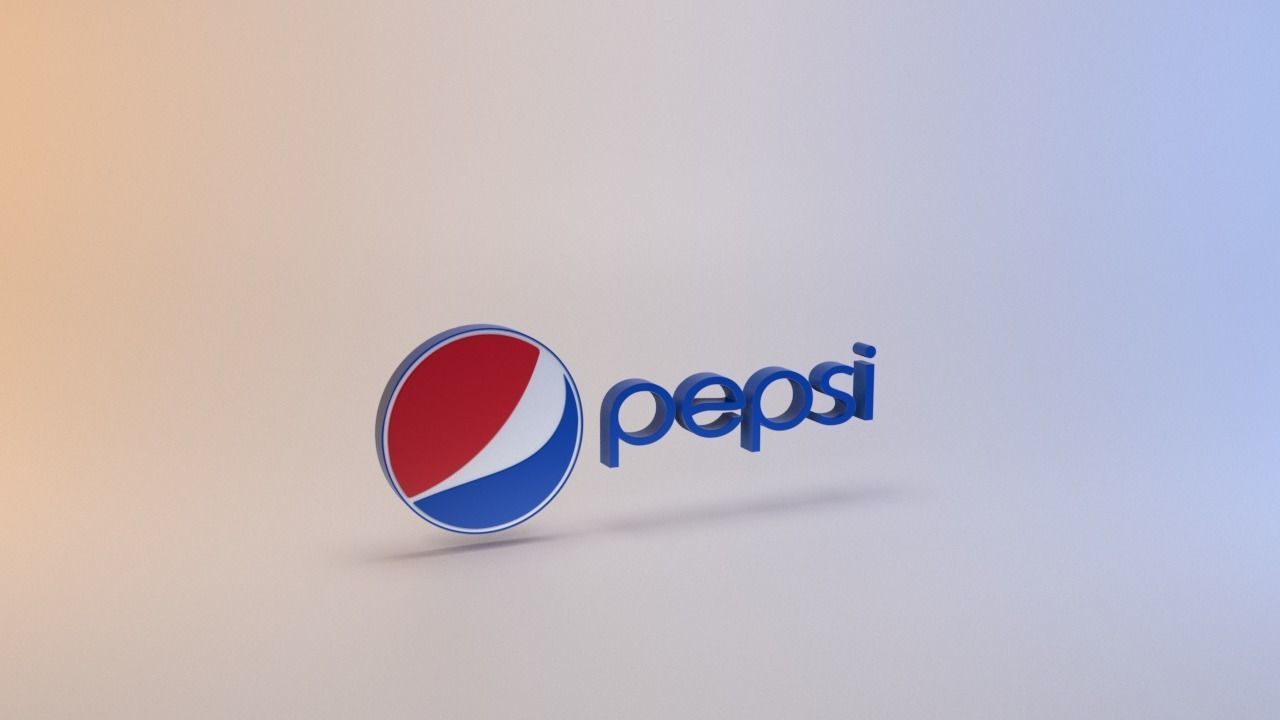 Pepsi logo Low-poly 3D model_9