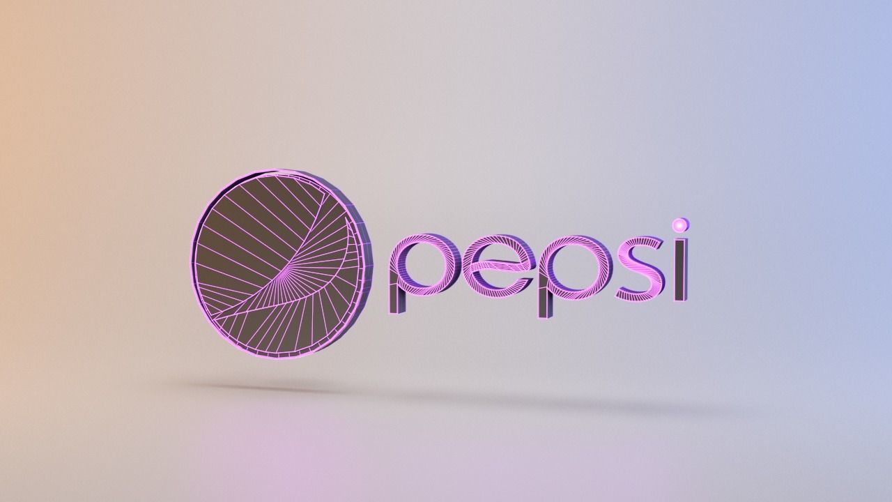 Pepsi logo Low-poly 3D model_1