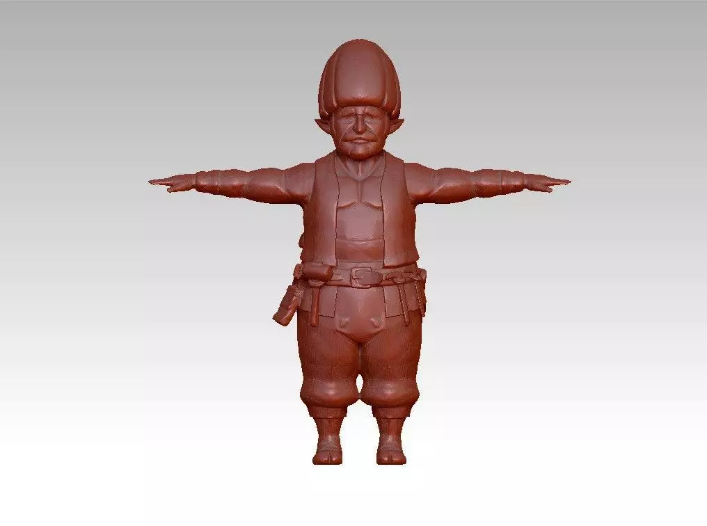 moustache funny cartoon man 3D print model