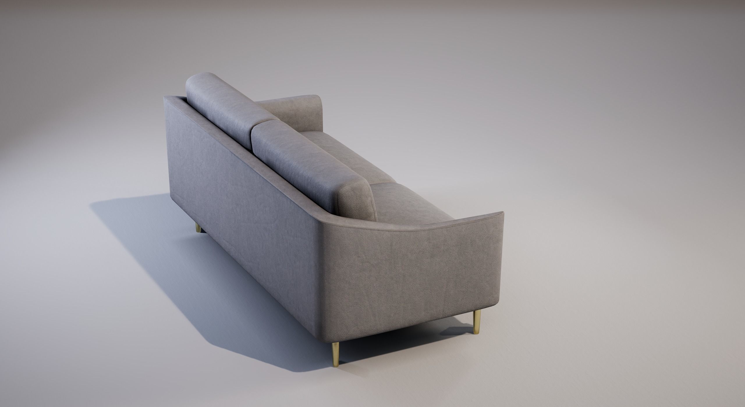 Sofa 01 Low-poly 3D model_5
