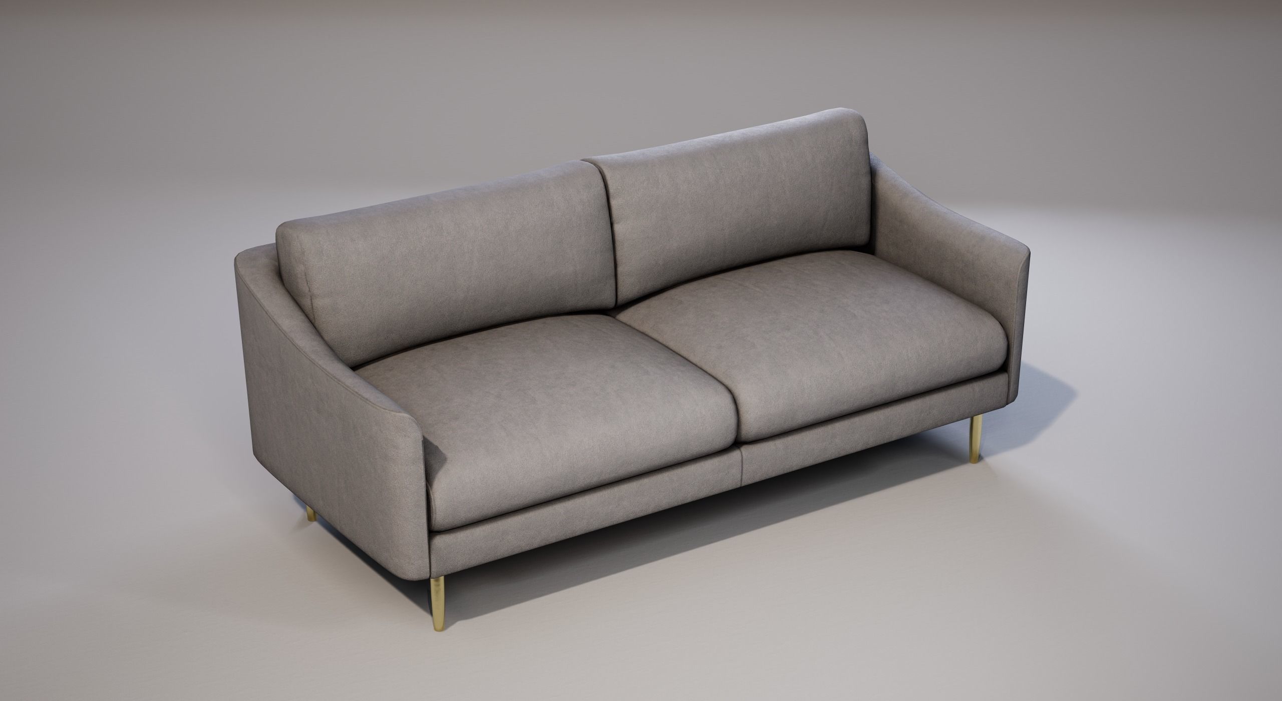 Sofa 01 Low-poly 3D model_2