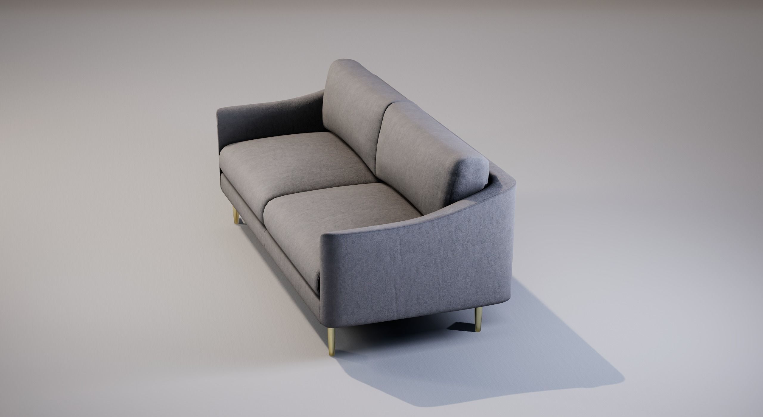 Sofa 01 Low-poly 3D model_9