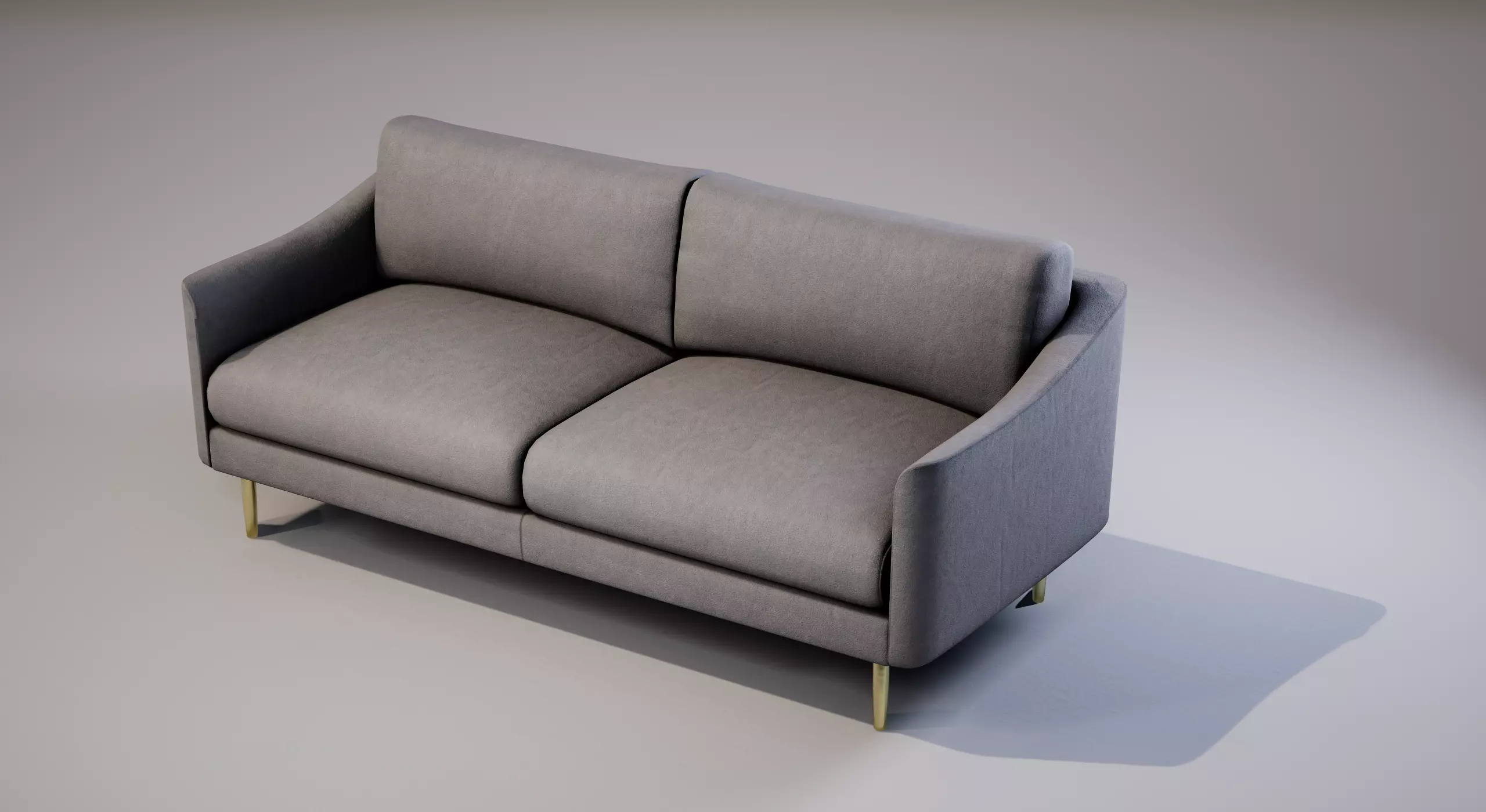 Sofa 01 Low-poly 3D model_0