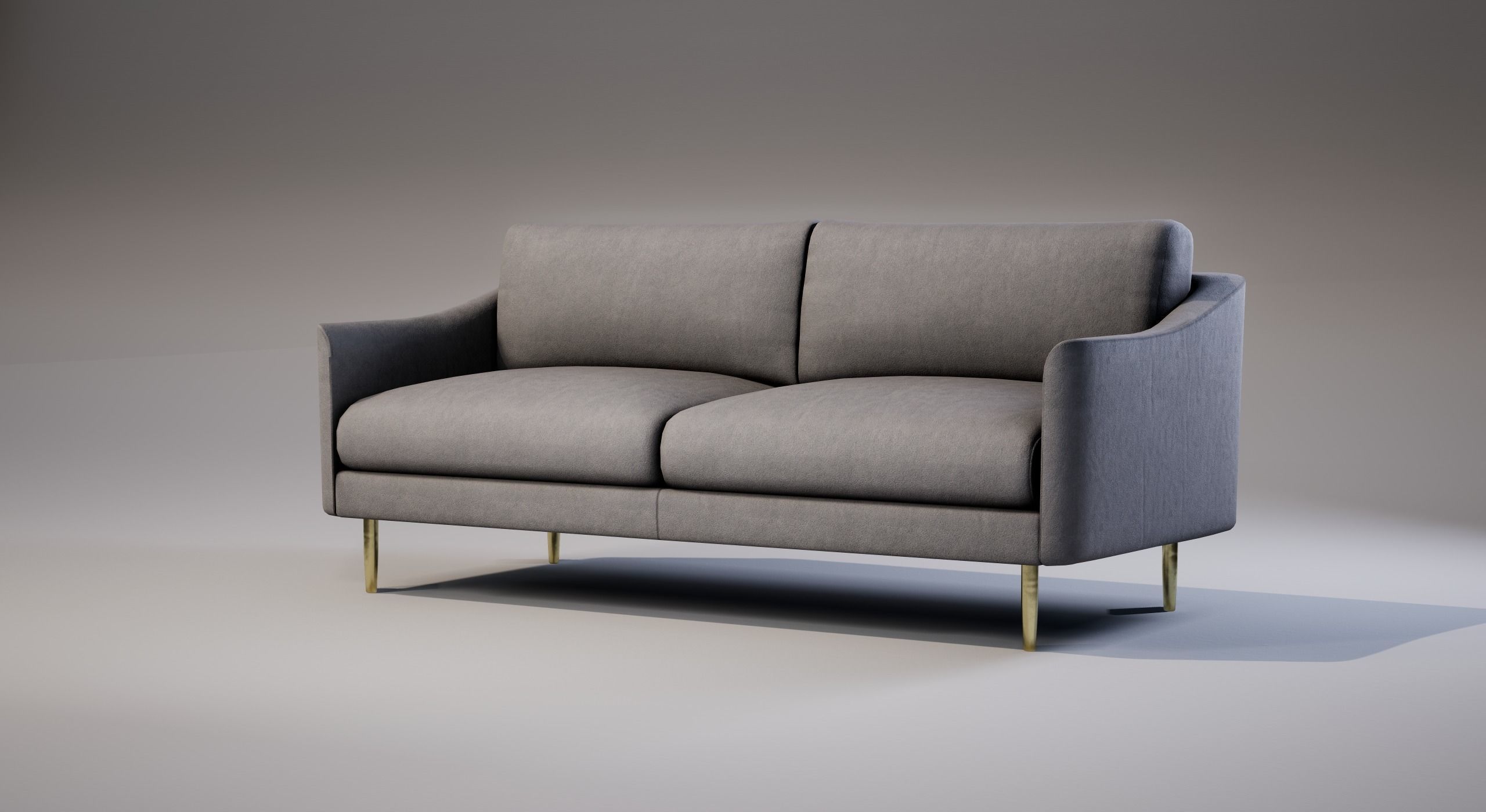 Sofa 01 Low-poly 3D model_10