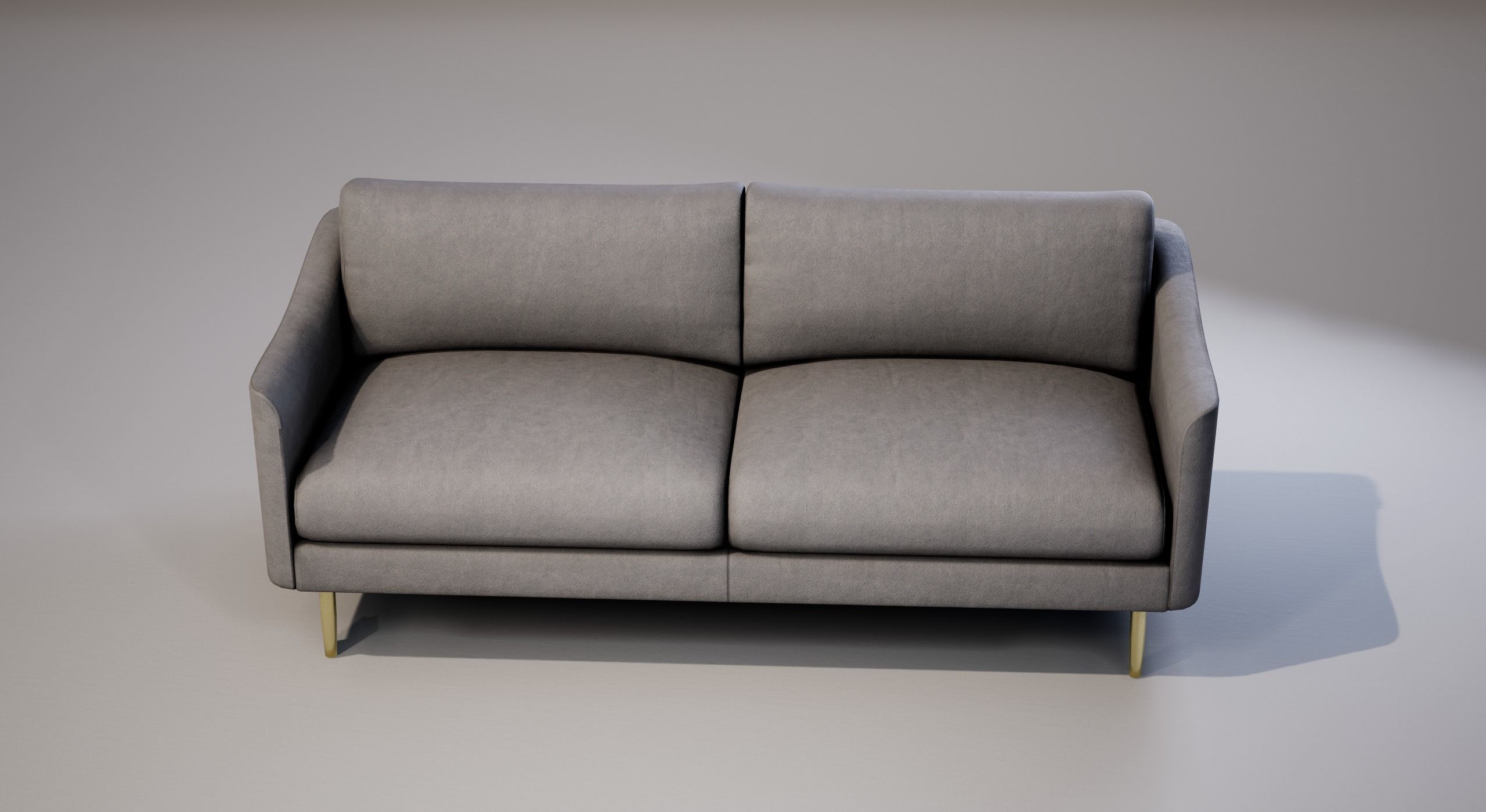 Sofa 01 Low-poly 3D model_1