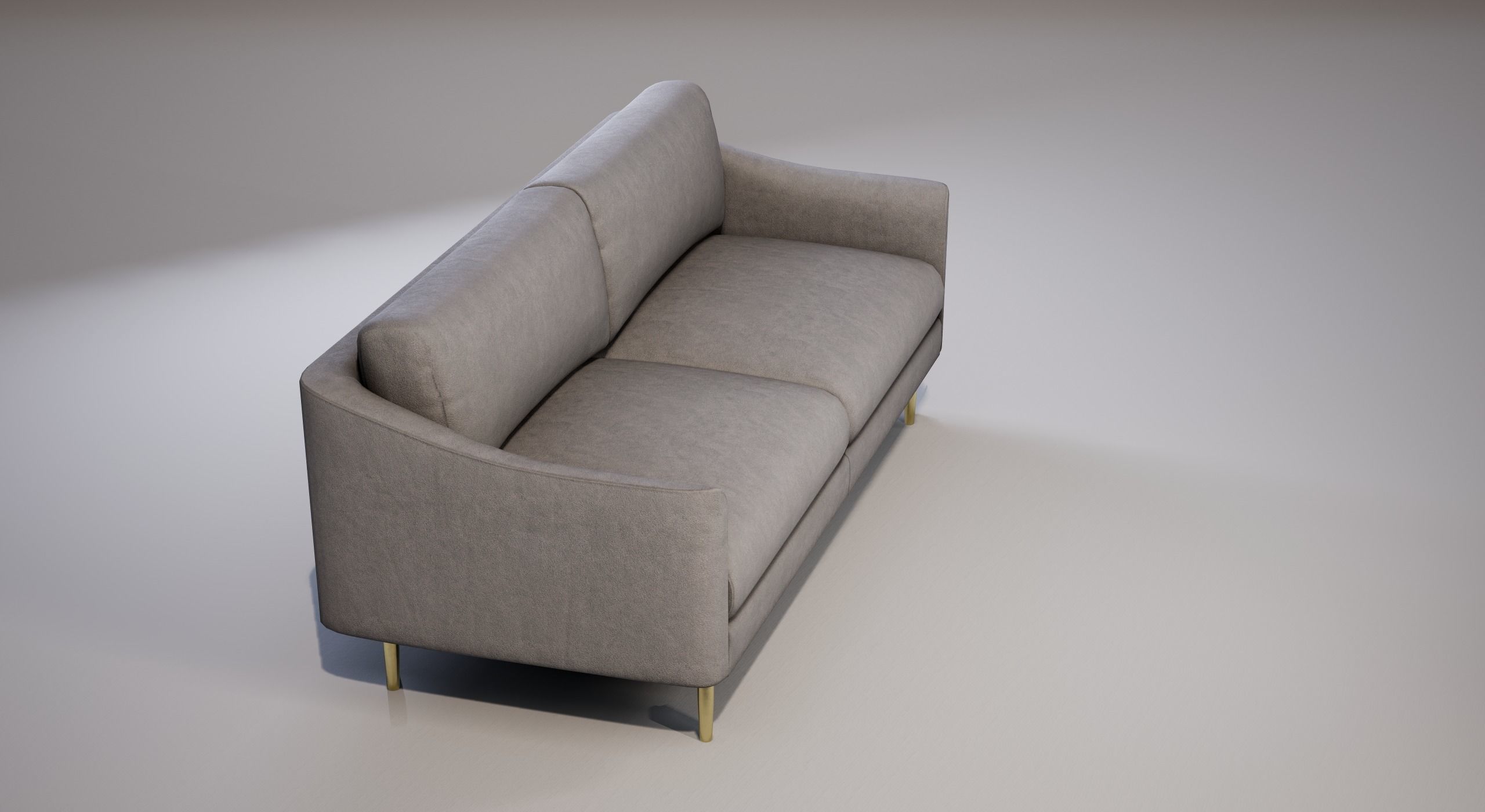 Sofa 01 Low-poly 3D model_3