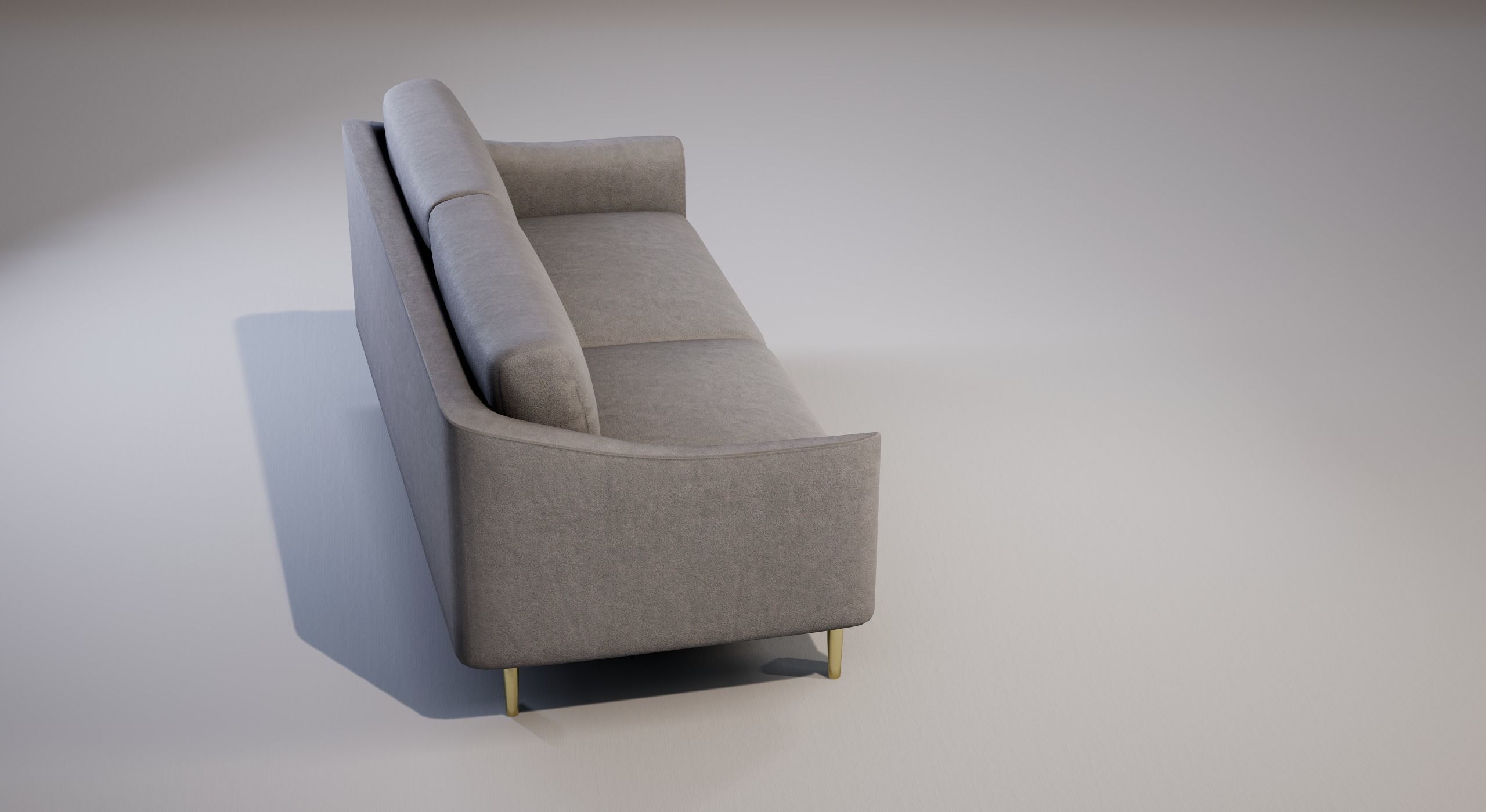 Sofa 01 Low-poly 3D model_4