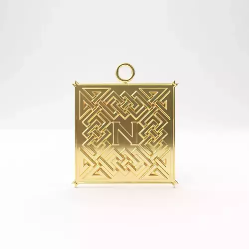 Celtic pendant letter N