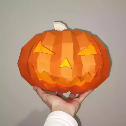 diy halloween pumpkin papercraft template 3D print model