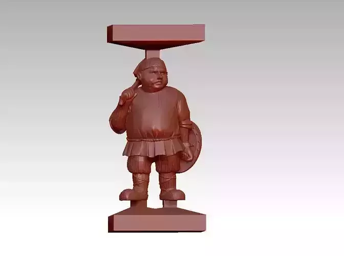 Fat funny man sculpture 3D print model