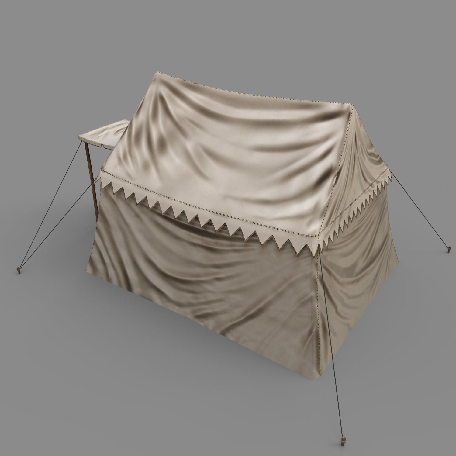 Big Tent Low-poly 3D model_2