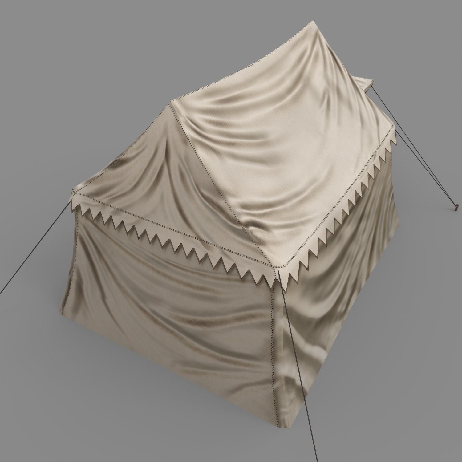 Big Tent Low-poly 3D model_3