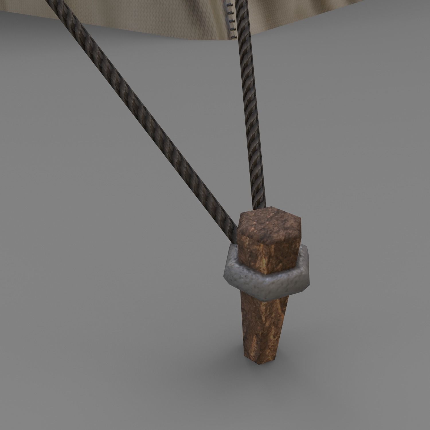 Big Tent Low-poly 3D model_6