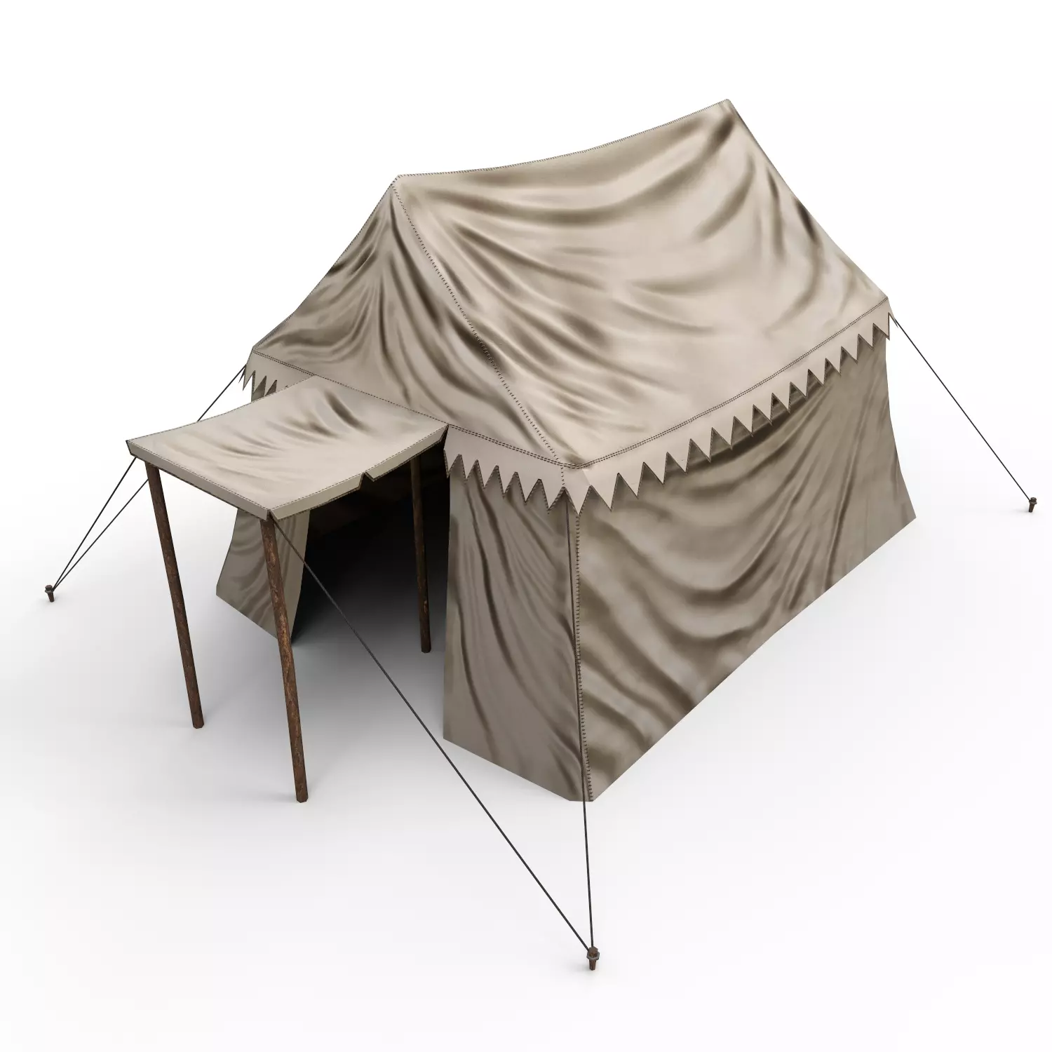 Big Tent Low-poly 3D model_0