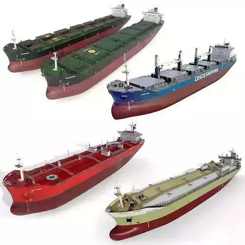 Ships collection 02 hquality 3D model