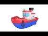 Cartoon boat 3D model_1