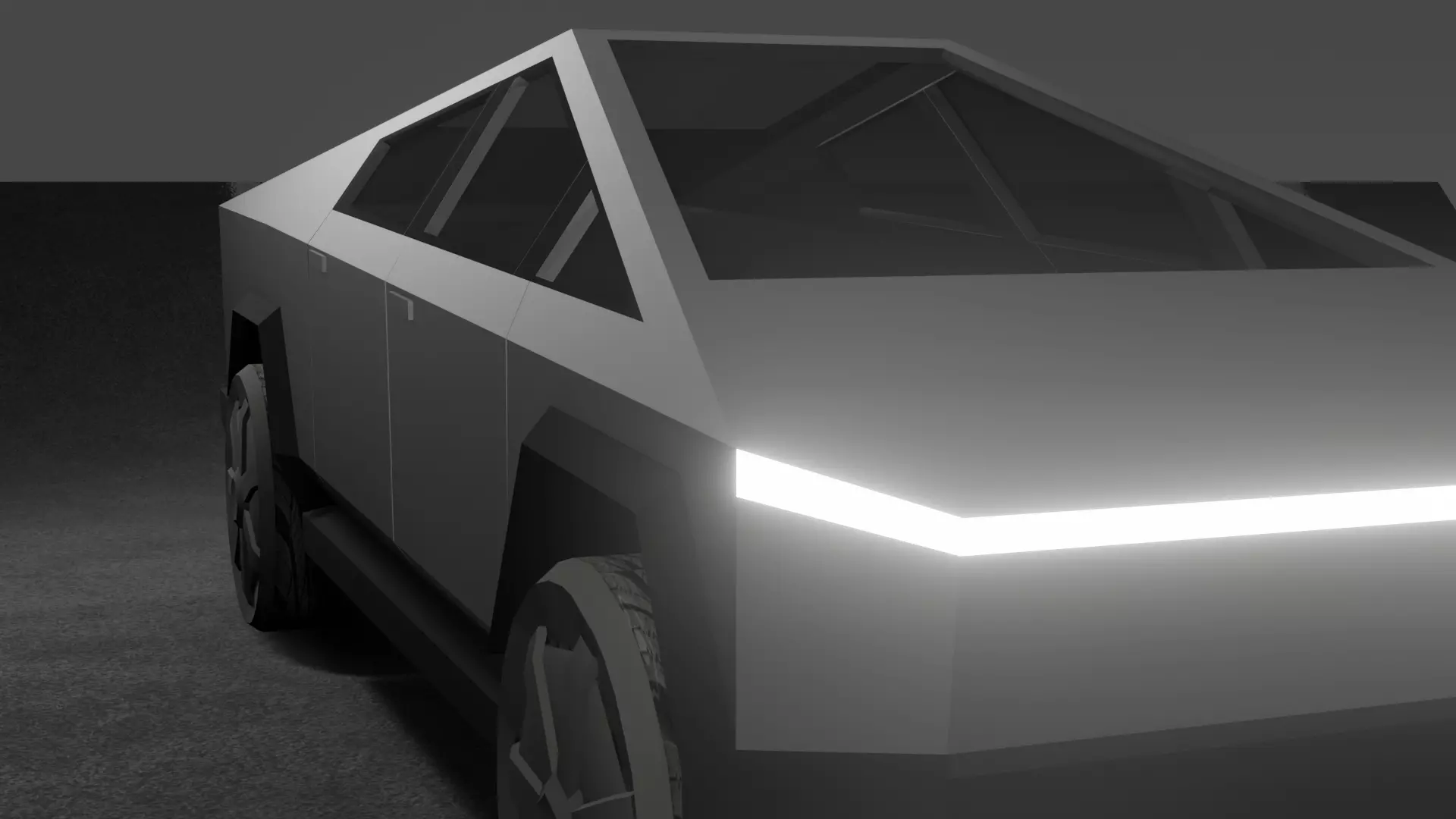 3D Tesla Cybertruck - Animated Textured Low-poly 3D model