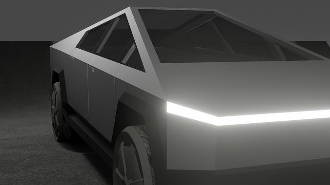3D Tesla Cybertruck - Animated Textured Low-poly 3D model