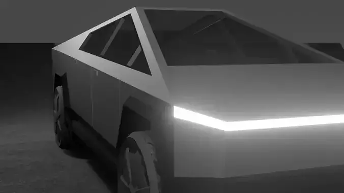 3D Tesla Cybertruck - Animated Textured
