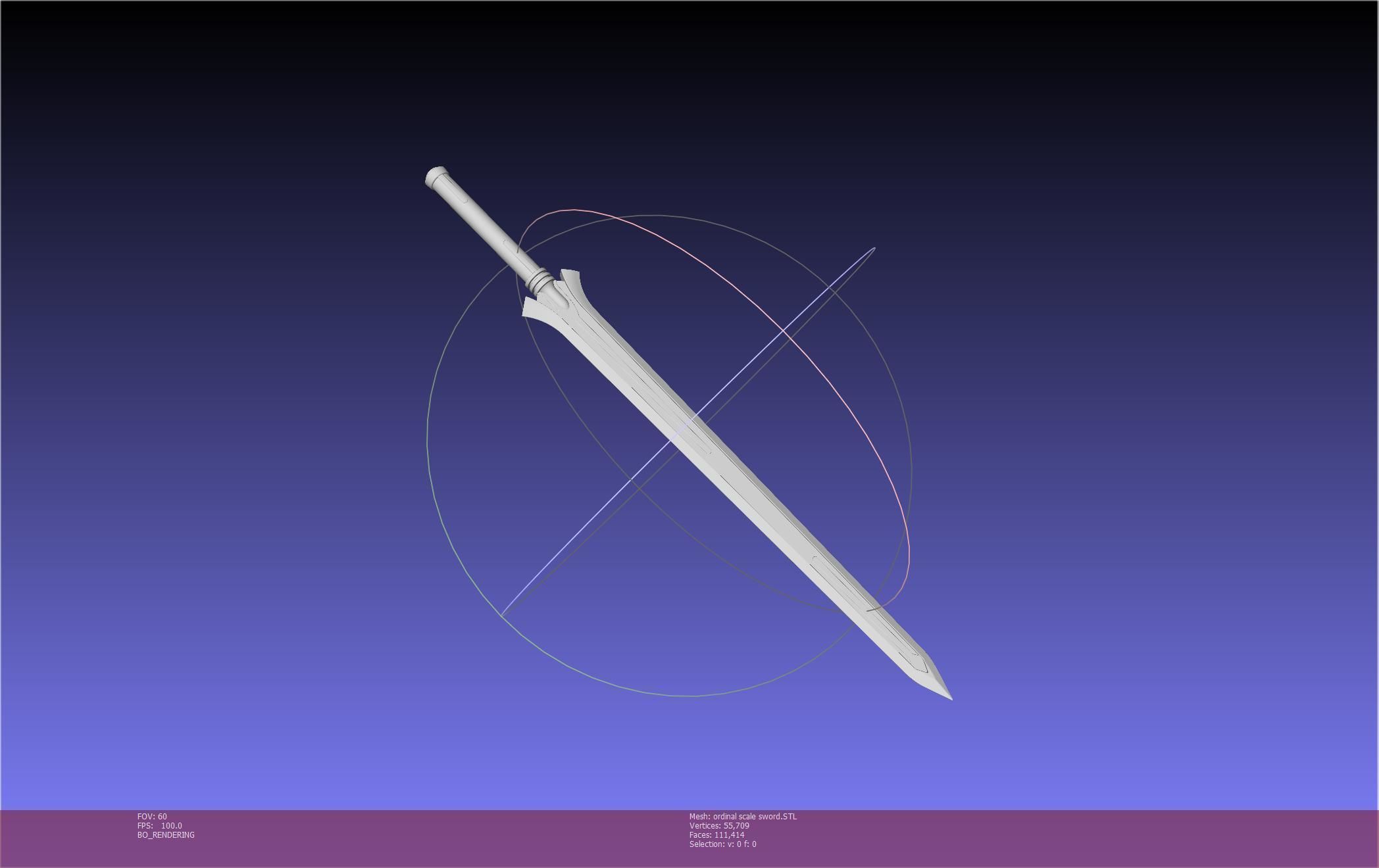 Sword Art Online Kirito Ordinal Scale Main Sword 3D print model_40