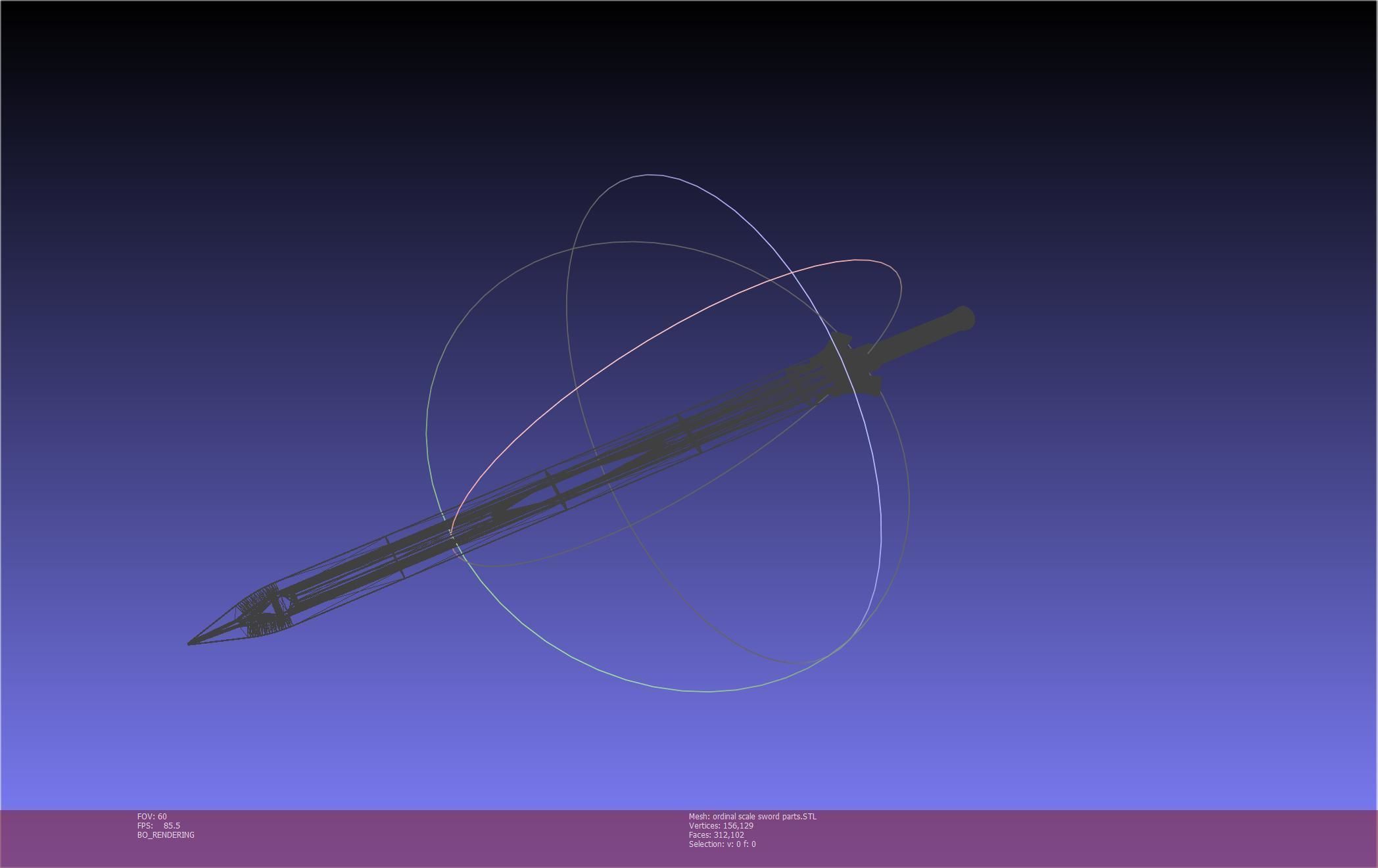 Sword Art Online Kirito Ordinal Scale Main Sword 3D print model_101