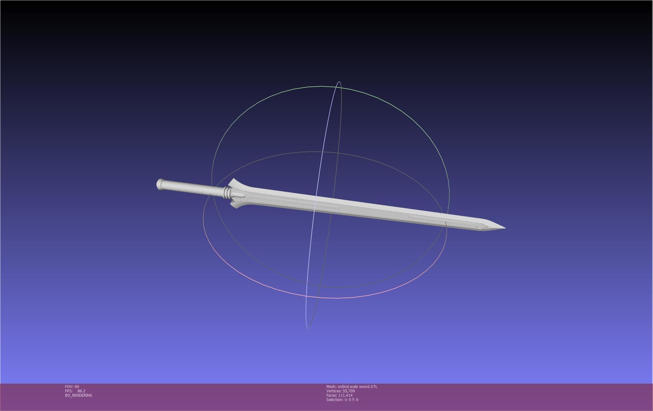 Sword Art Online Kirito Ordinal Scale Main Sword 3D print model_57