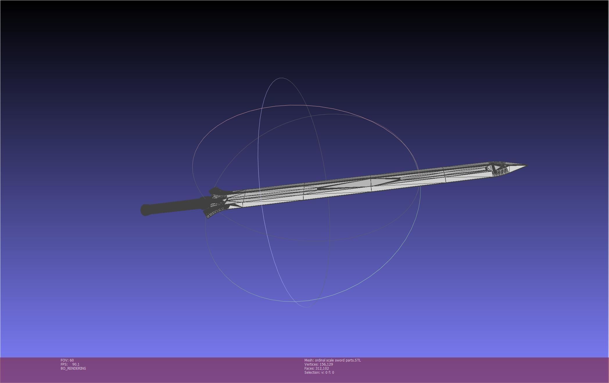 Sword Art Online Kirito Ordinal Scale Main Sword 3D print model_112